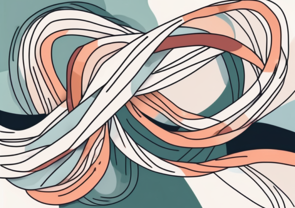 A tightly knotted ribbon