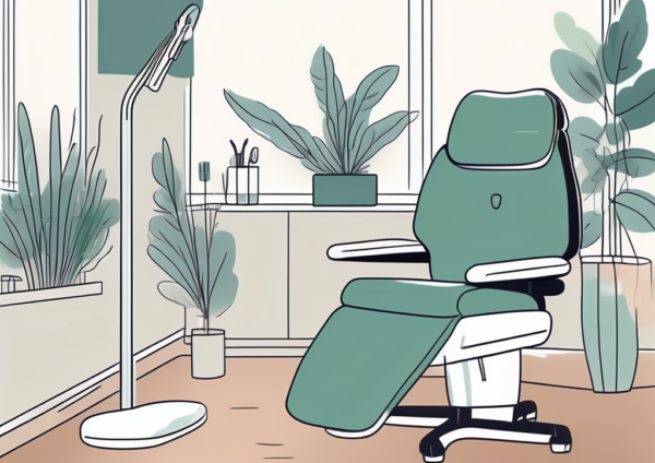 A calming dental office environment with a comfortable chair