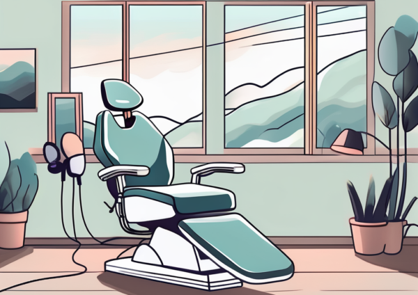 A dental chair with a calming