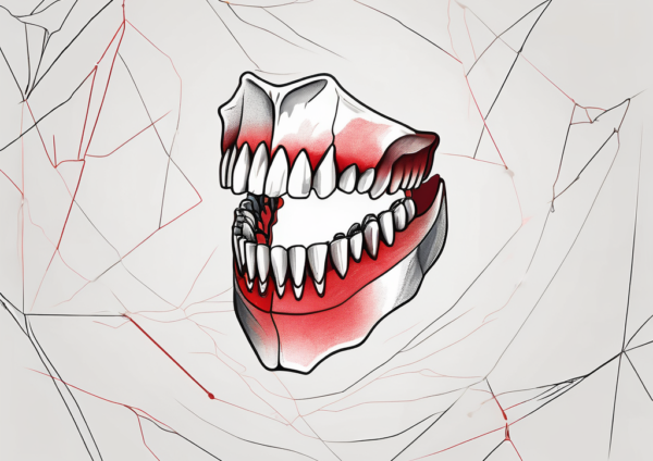 A jawbone and teeth