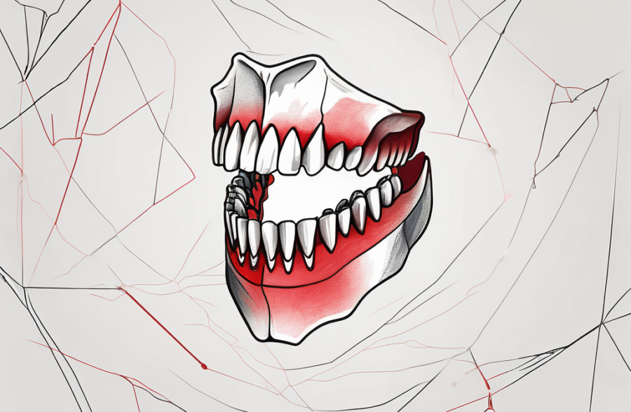 A jawbone and teeth